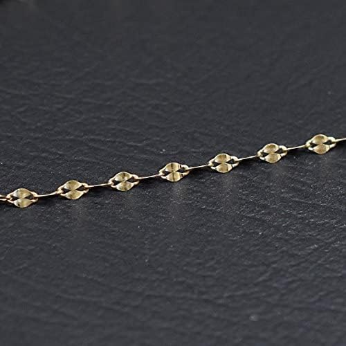 K18 18金 ペタルチェーン 40cm 0.6g 0.6mm K18イエローゴールド