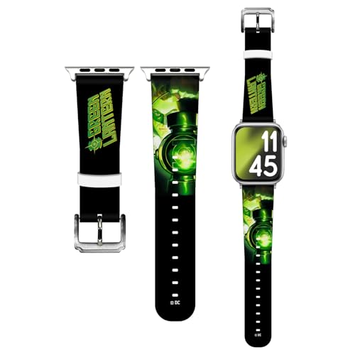 Bracelet Green Lantern montre Apple Watch cuir véritable idée cadeau geek DC Comics
