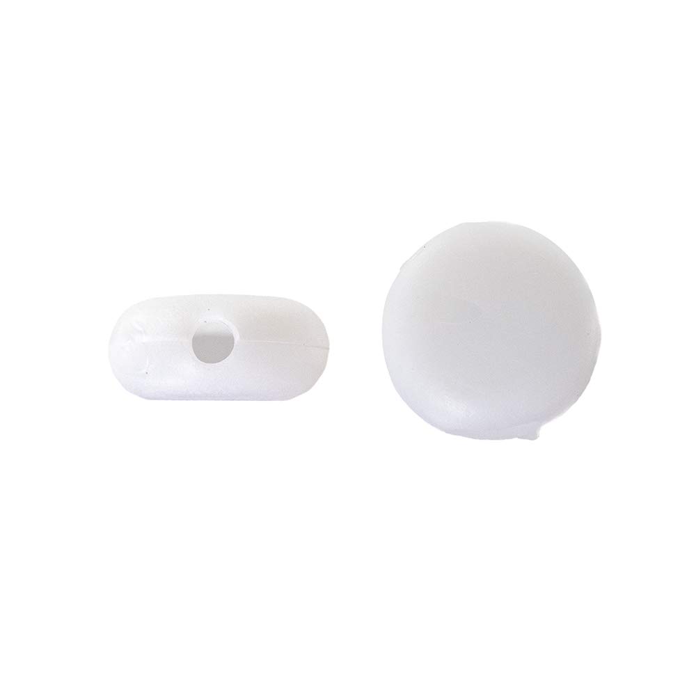 Craft County Silicone Cord Lock for Masks | Silicon Cord Stopper | No Slip Ear Loop Toggle | 100 Pack | Tube or Round | Black or White