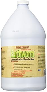Earthworm Commercial Drain Line and Grease Trap Cleaner Treatment - Clog Remover - Drain Opener / Deodorizer - Natural Enzymes, Environmentally Responsible - 1 Gallon