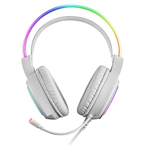 Mars Gaming MHRGBW, Cuffie Chroma RGB Flow, Microfono Professionale, Suono Spaziale, Bianco - 3