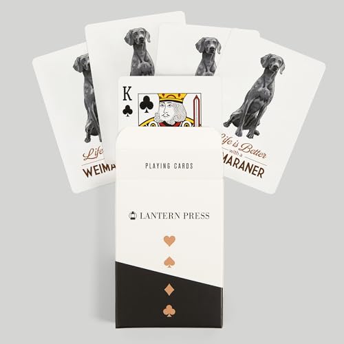 Baraja de naipes Weimaraner tamaño póker 52 cartas miniatura 6