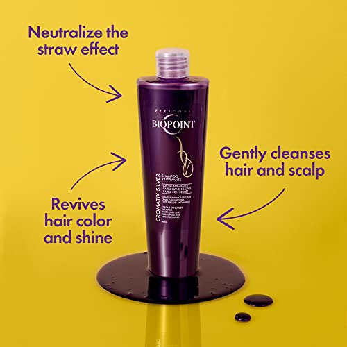 Biopoint Cromatix Reviving Silver Shampoo, Purple Shampoo For Blonde Hair, Blue No Yellow Toner For Bleached And Grey Hair - Shampoo Antigiallo Per Capelli Biondi #TOP3