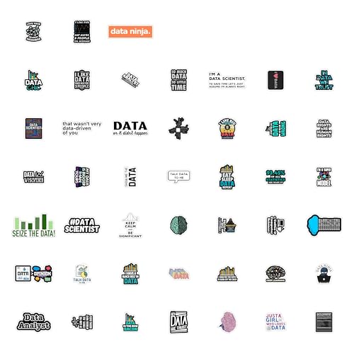 image for BulbaCraft Data Science Stickers for Water Bottle and Laptop - Data Sc