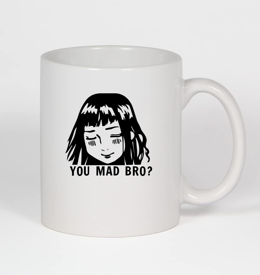Knick Knack Gifts You Mad Bro? Anime P - 11oz Ceramic White Coffee Mug