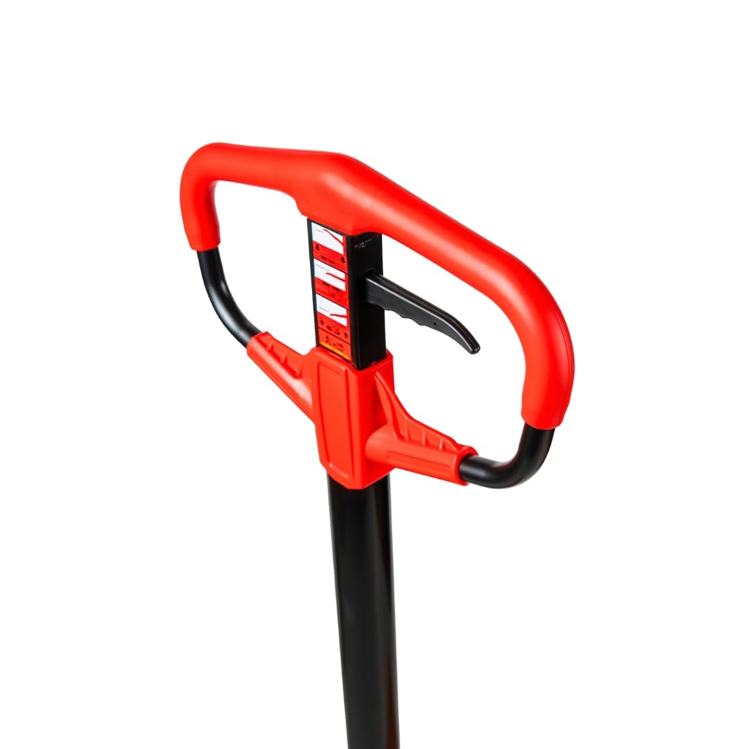 Transpaleta Manual ROMUX Industrial 3000 Kg / 3 Toneladas - Agarre Ergonómico - Ruedas de Poliuretano (PU) Silenciosas - Horquilla 550x1150 mm - Ideal para Almacén, Logística y Carga Pesada (Rojo)