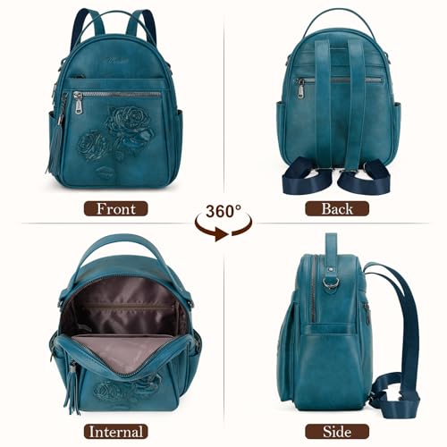Image of Mini Backpack Purse for Women,Vegan Leather Small Backpack for Daily | Embossed Lightweight Water-Resistance Travel Mini Fashion Daypack Bag,Ladies Casual Backpack Purse Gift Choice for Women