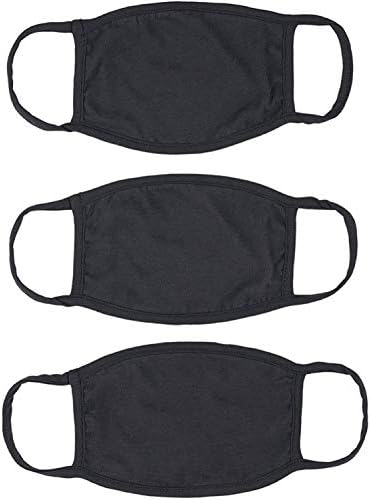 New Republic Cotton 3 Pack Face Masks, Black