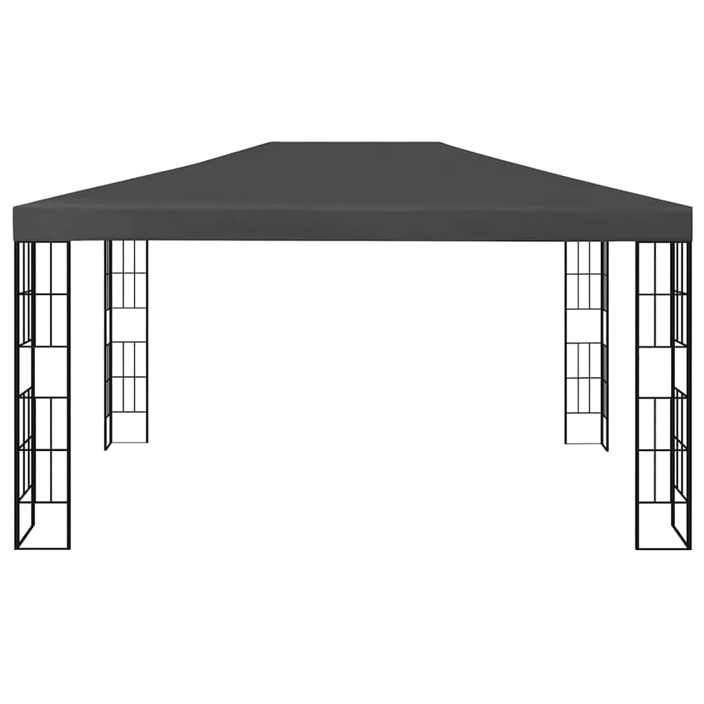 Pawilon z łańcuchem świetlnym LED, 3 x 4 m, antracyt, rama stalowa