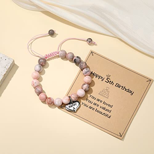 Image of MIXJOY Happy Birthday Gifts for Women, Birthday Braided Beads Bracelet Gifts for Turning Age Daughter Granddaughter Niece