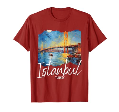 Istanbul Bosphorus Bridge Painting / Istanbul T-Shirt