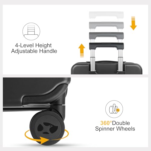 Valise rigide 4 roulettes multidirectionnelles MGB et poignée télescopique