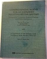 Comprehensive norms for an expanded Halstead-Reitan battery: Demographic corrections, research findings, and clinical applications B0006QZGJS Book Cover
