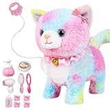 JYYBN Regalo para Niñas Eléctrico Gatito de Peluche Interactivo, Control Remoto, Camina Maúlla Mueve Cabeza Menea Cola,...
