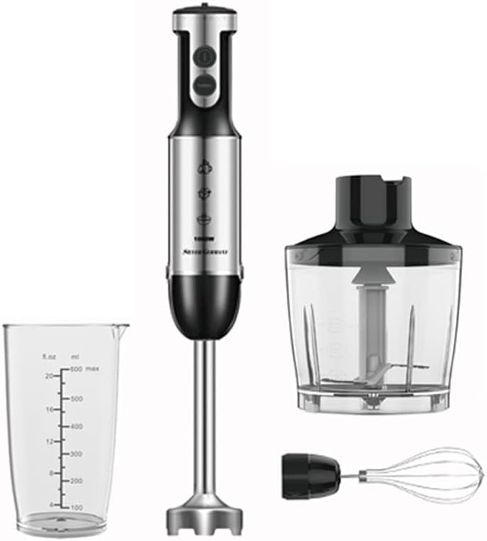 Hand Blender Smart Stick 1000W 12 Speed Stick and Turbo Mode Immersion Blender Heavy Duty Copper Motor Titanium Steel Blades Ergonomic Handle Whisk (Set)