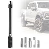 RECON Premium Black 10' AR Barrel Style Aluminum Truck Antenna with Threaded 3-Pronged Tip (Fits OEM Factory Threaded Antenna Bases) (Antenna, Black)