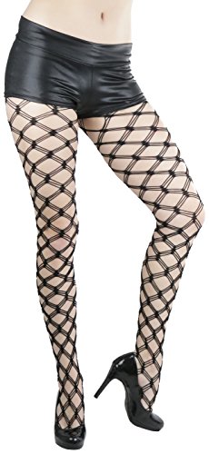 Image of ToBeInStyle Women's Large Mesh Fishnet Patterned Pantyhose Tights