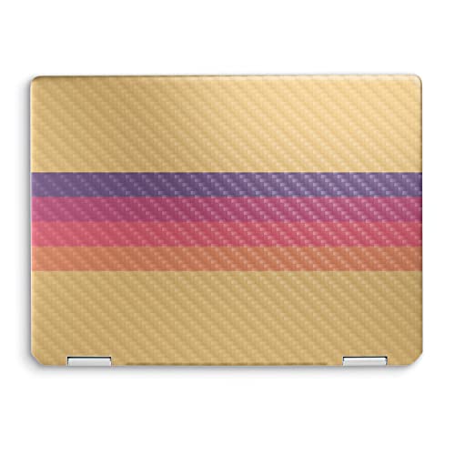 Image of MightySkins Carbon Fiber Skin Compatible with HP Spectre x360 14 inch (2022) Full Wrap Kit - Mellow Stripes | Protective Durable Textured Carbon Fiber Finish | Easy to Apply | Made in The USA