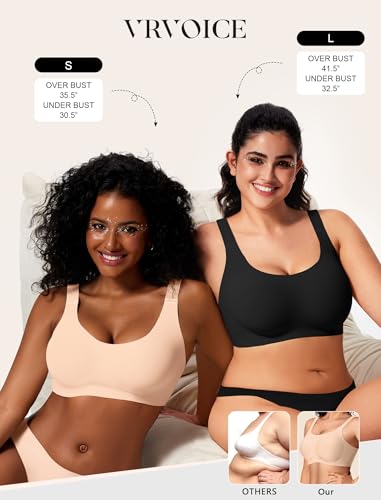 Image of Jelly Wireless Bras for Women No Underwire Push Up Seamless Full Coverage Bralettes Support Lift Everyday Bra
