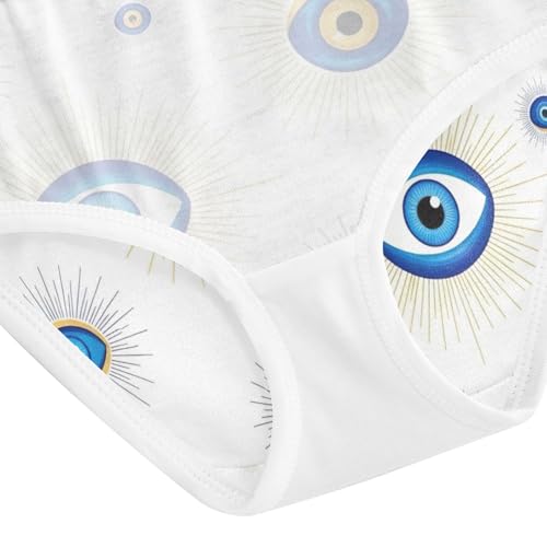 Toddler Briefs, Blue Eyes White Girls' Cotton Brief Underwear, 2T–8 Years4