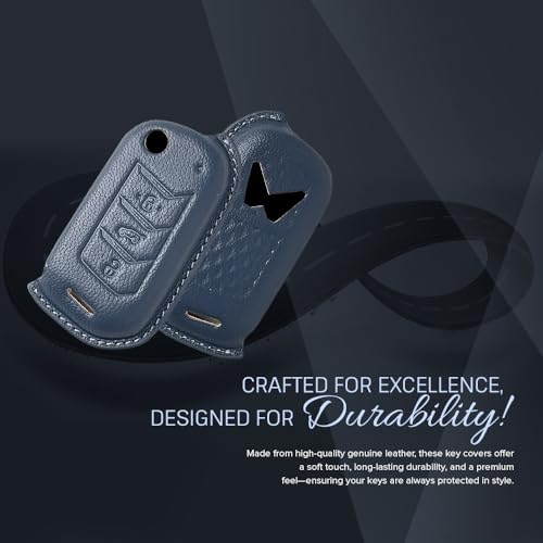 Image of keyzone royal leather key cover for Mahindra Thar Roxx, Thar, Bolero, Scorpio, XUV700, XUV400, XUV3x0, XUV300, TUV300, Marazzo