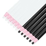 QUARKZMAN 12 Stück Abziehbare Fettstifte Farbige China Marker Für Glas Metall Kunststoff Papier Nicht Anspitzbare Wachsstifte Zum Ausmalen Zeichnen Markieren Weiß Und Schwarz
