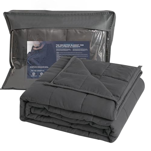 Good Nite Coperta pesante, coperta terapeutica per adulti e bambini, coperta relax grigia, anti-stress per e per il...