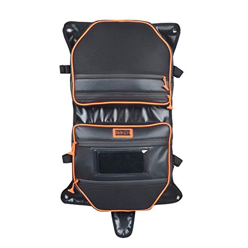 Sresk X3 Overhead Roof Storage Bag Fit for 2017-2025 Can Am Maverick X3 DS RC RS MR Turbo R RR Multi Pockets(Orange Piping)