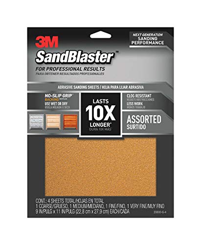3M Company 20000-G-4 9x11 Sandpaper (4 Pack)