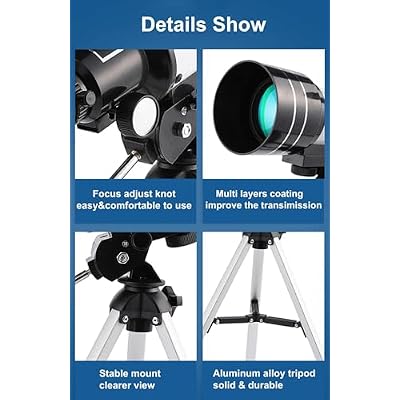 Telescope for Kids & Beginner Astronomers - 70mm Aperture Astronomical Refractor Telescope for Adults - Multi-Coated High Transmission Coatings with Mount Tripod Phone Adapter