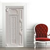 Türfolie Selbstklebend Weiße Gravurkunst 80 X 200 Cm Türaufkleber Türtapete Selbstklebende 3D Wohnzimmer Schlafzimmer Wasserdicht Fototapete Türfolie Poster Tapete - Türwandaufkleber -4O6Z5Y0B4A8D5L2P
