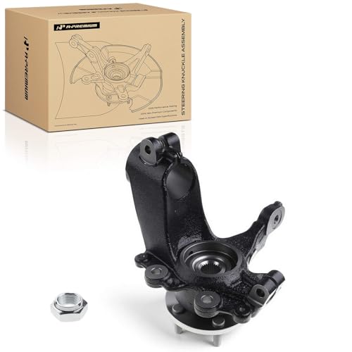 A-Premium Front Right Steering Knuckle & Wheel Bearing Hub Assembly Compatible with Ford Focus 2012-2018, w/5-Lug, Passenger Side