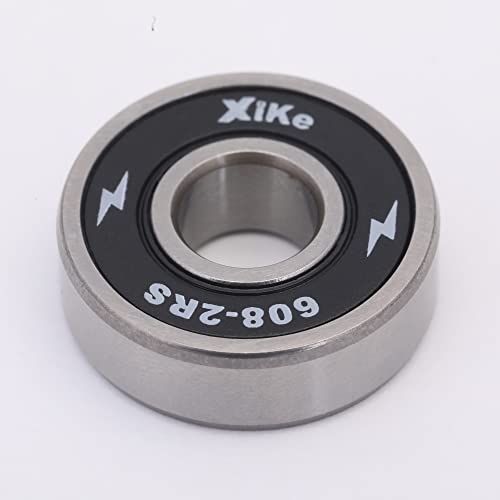 Xike 8 Pcs 608-2Rs Skateboard Bearings 8X22X7Mm High Speed Smooth And Durable, Replace For Longboards, Inline Skates, Rollerblades Etc - Black. #TOP5