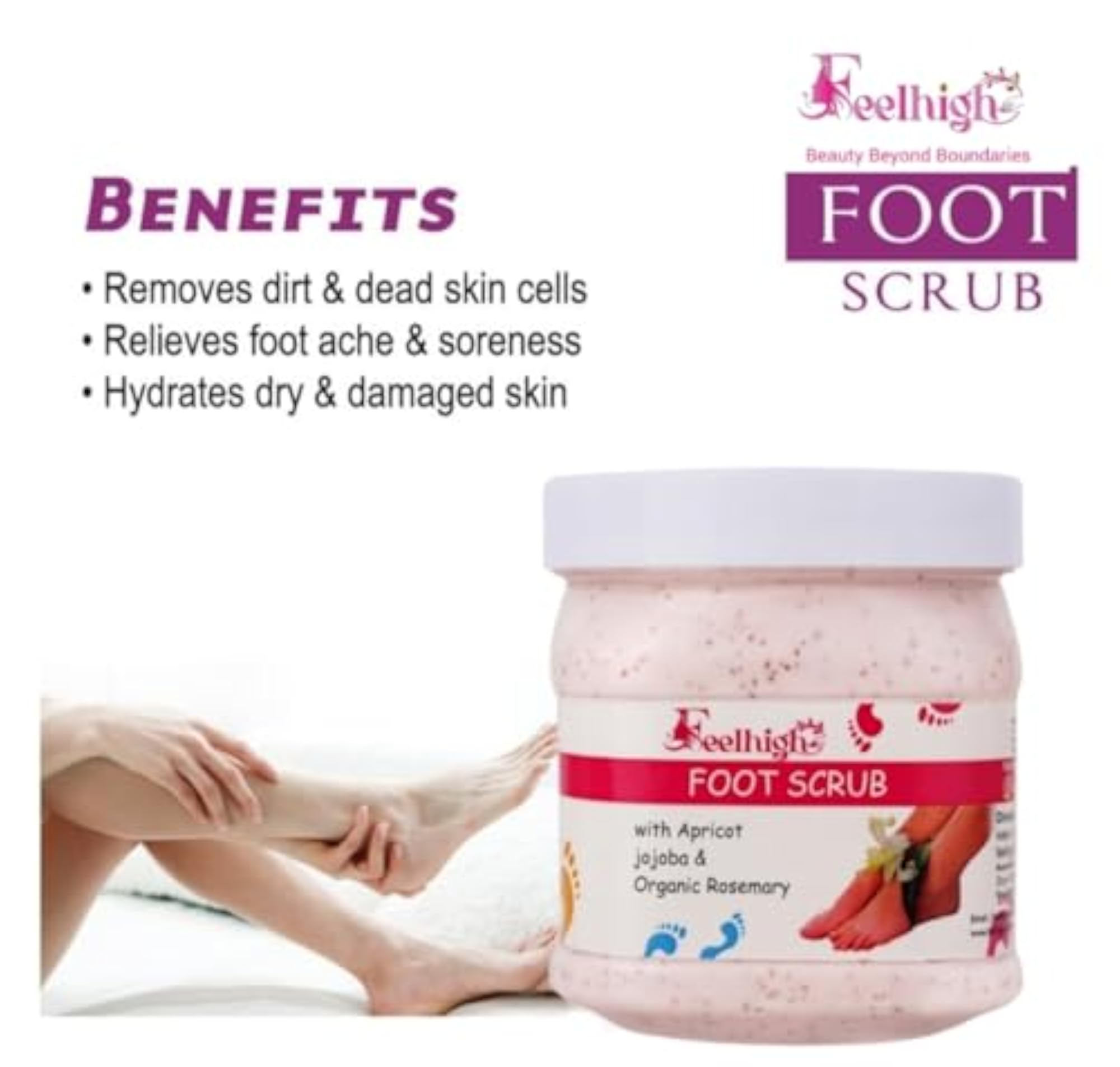 Foot Scrub Combo with Apricot and Jojoba, Feet Care