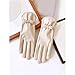 Fashion PU Leather Gloves for Women with Fleece Lining and Bows Decors Warmth Comfortable Windproof Coldproof Handwear