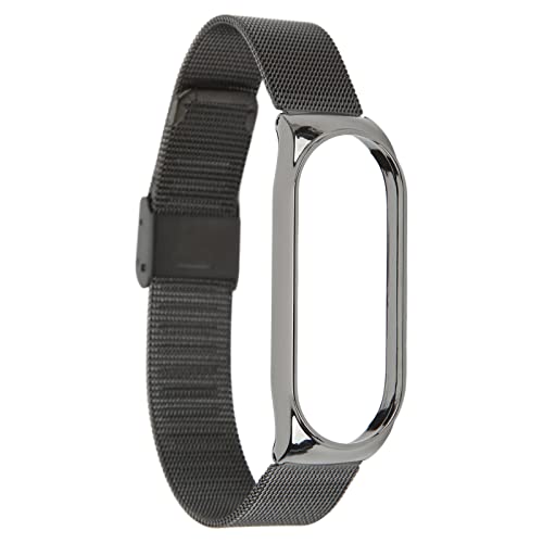 BAMC Bracelet de Montre Intelligent, Fente Fixe Stable en Acier Inoxydable pour Bracelet de Montre Intelligent Exquis avec Circlips en Caoutchouc pour Le Remplacement Cover