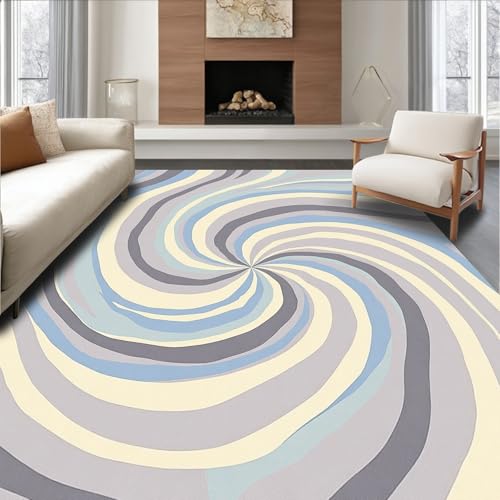 ODIKA Flatwoven High Traffic Area Rug 8x10, Pastel Wave with