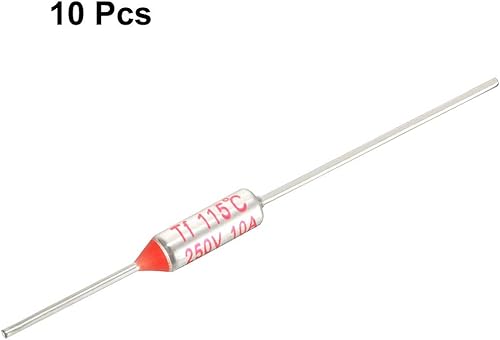 Miniatura 2 de uxcell Fusible térmico de temperatura de corte de circuito de 250V 10A 115 Celsius 10 PC