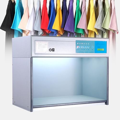 5 Light Sources Assessment Cabinet Color Matching Box,Fabric Clothes Color Matching Test Device Tool Assessment Cabinet Box,5 Types Of Light Sources,for The Textile,Clothing,and Printing Industries