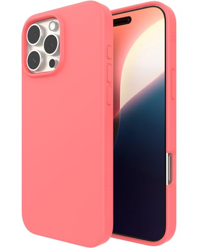 ZAGG Manhattan Snap Case for iPhone 16 Pro Max - MagSafe Compatible, 13ft Drop Protection, Strengthened with Graphene, Soft Silicone, Slim & Lightweight Design, 96% Recycled Content, Begonia Pink