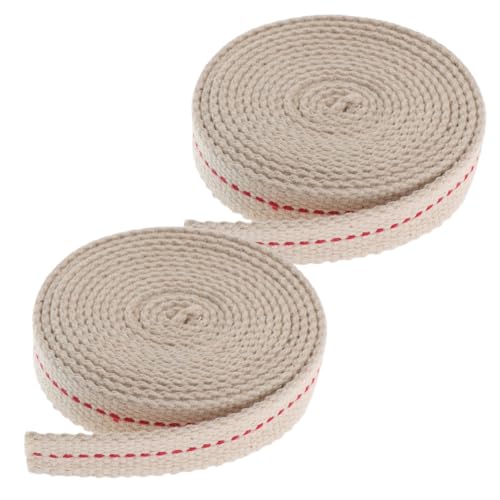 Anneome 2Rolls Pure Cotton Flat Wick for Kerosene Lamps Replacement Wick for Vintage Oil Lamps and Outdoor Camping Lanterns Wide Meters Per Pack