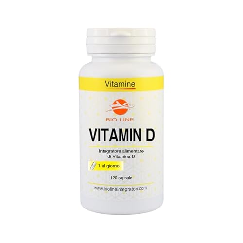 Laboratori Bio Line - Vitamina D3 2000 UI in Capsule (120 Capsule) Integratore Vitamina D Fornitura 4 Mesi, Contribuisce ad un Migliore Assorbimento di Calcio e Fosforo