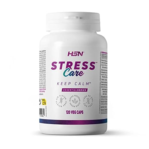 Ashwagandha Melisa Lavanda Stress Care de HSN | 120 Cápsulas Vegetales | 100% Natural Extractos Herbales y Vitaminas - Contribuyen a la Relajación* | No-GMO, Vegano, Sin Gluten