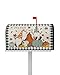 Fall Gnomes Mailbox Covers Magnetic Standard Size,Decorative Post Letter Numbers Box Wrap Decoration Covers Accessories for Garden DÃ©cor,Thanksgiving Pumpkins Leaf Black Buffalo Plaid 21.7