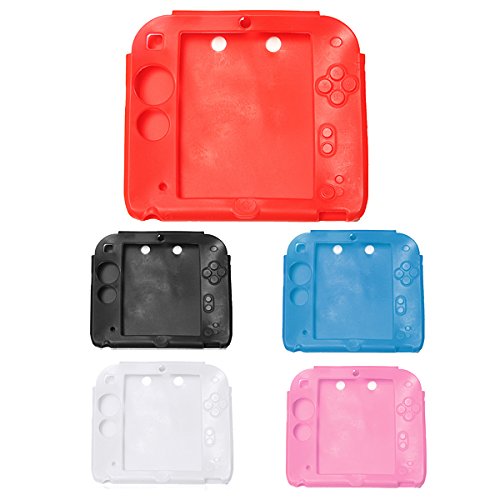 C-FUNN Suave Silicona Caucho Gel Parachoques Piel Funda para Nintendo 2Ds-Rosa