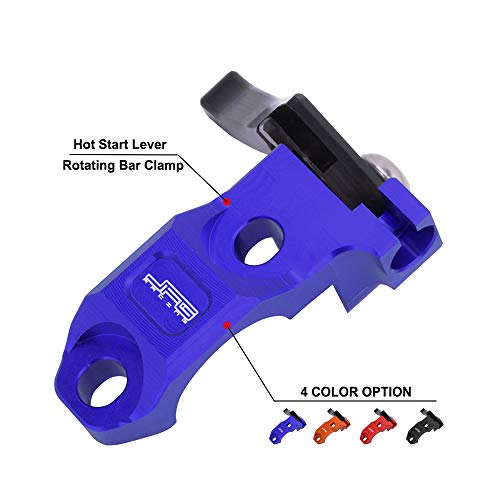Abrazadera de barra con palanca giratoria AnXin mecanizada para motos XR KDX KLX DRZ azul 2