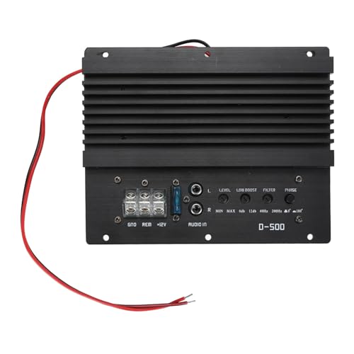 12V 800W Car Power Amplifier, Professional Aluminum Alloy High Power Subwoofer Amplifier Board, Compatible with 8 to 12 Inch Subwoofer, Sturdy and High Performance