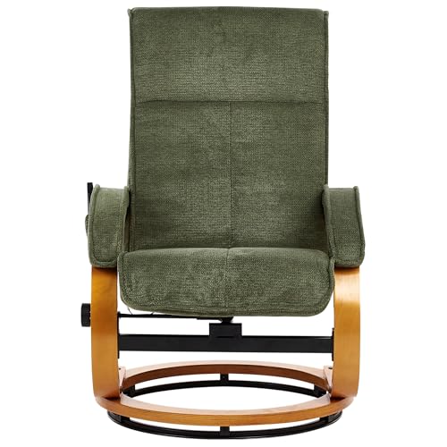 Bequemer Massagesessel mit Heizfunktion, Timer und Fußhocker grün Hero – Bild 5