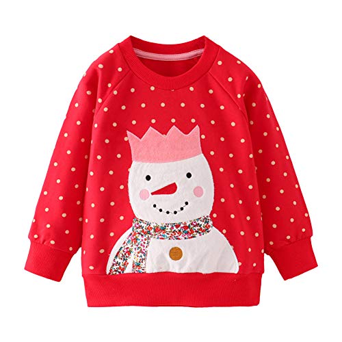 Sweat de Noël bonhomme de neige fille Mud Kingdom pour éviter le froid en hiver