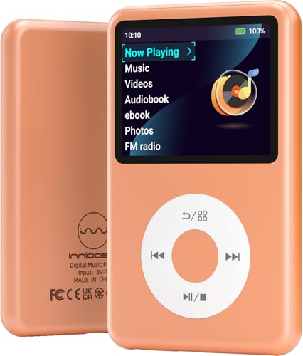 Image of Mp3 Player with Bluetooth Y1 Portable Music Digital Players Supports Playlist Audiobook Video Nice Gadget for Kids Orange